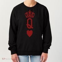 Queen Heart Cool Playing Card Women's Sweatshirt thumb 0