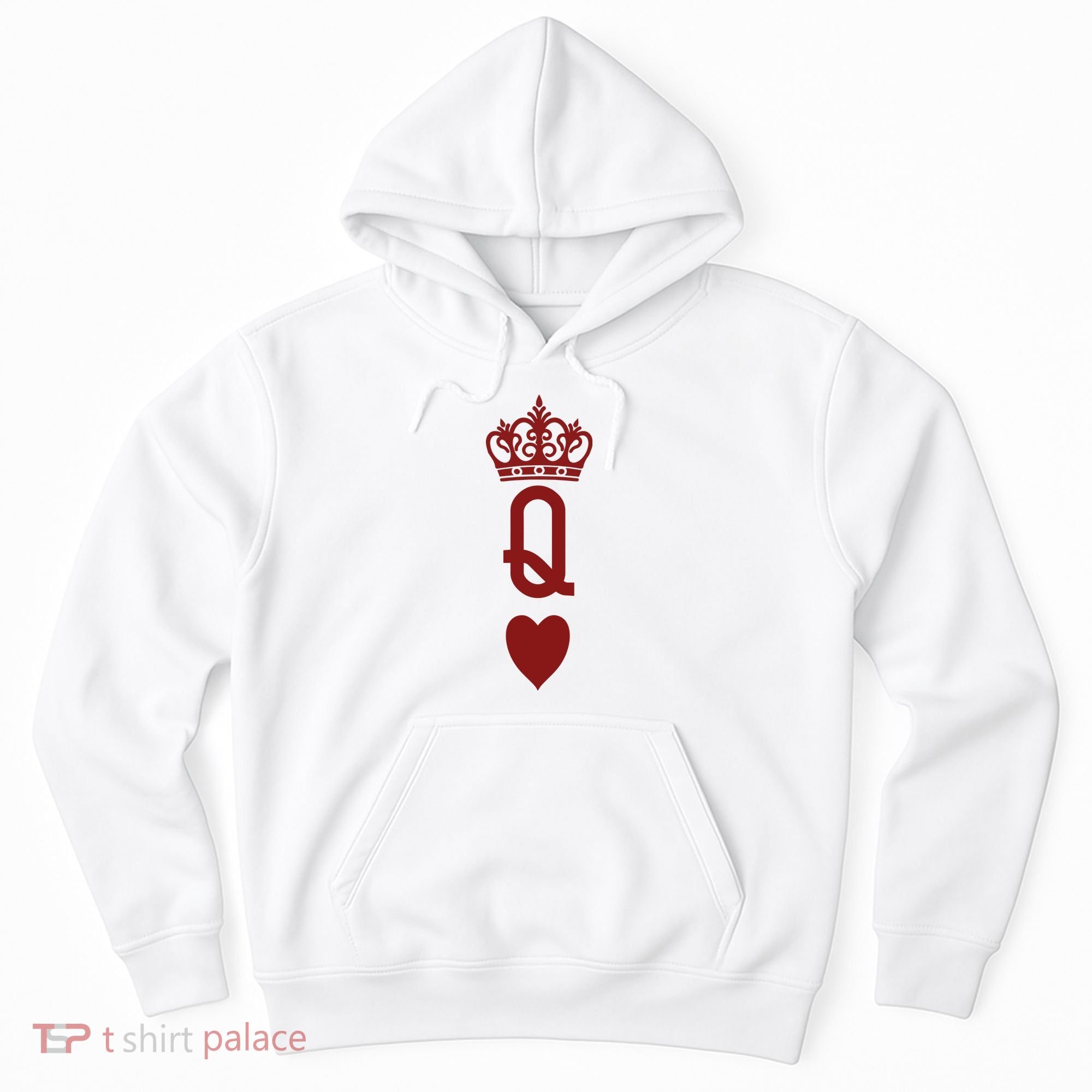 Queen Heart Cool Playing Card Hoodie