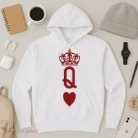 Queen Heart Cool Playing Card Hoodie thumb 3