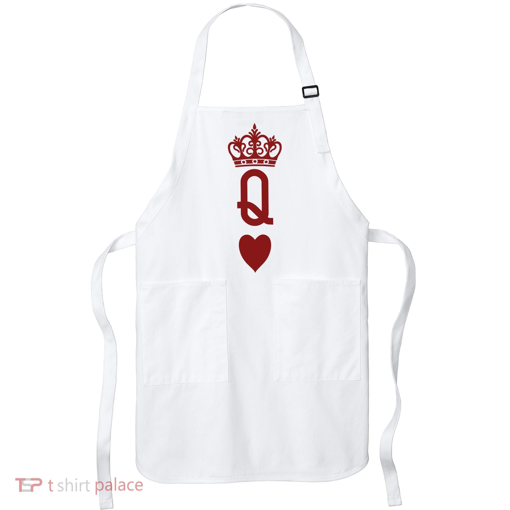 Queen Heart Cool Playing Card Apron