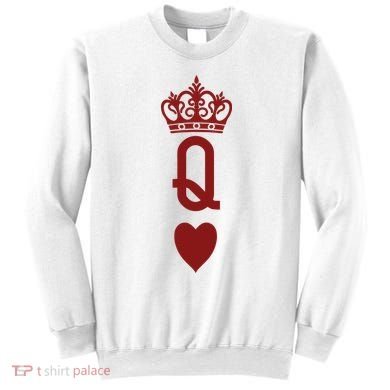 Queen Heart Cool Playing Card Sweatshirt