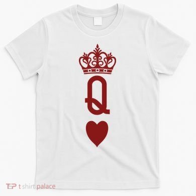 Queen Heart Cool Playing Card T-Shirt