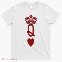 Queen Heart Cool Playing Card T-Shirt thumb 0