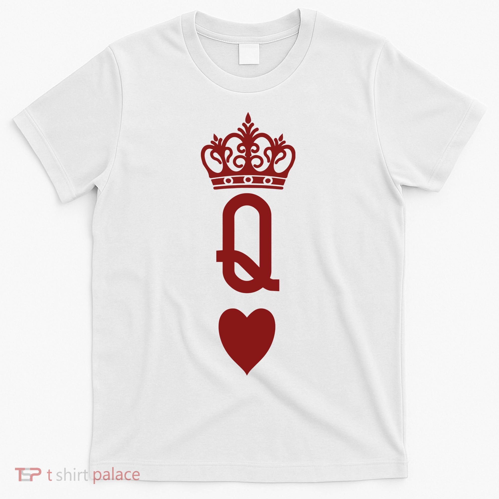 Queen Heart Cool Playing Card T-Shirt