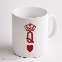 Queen Heart Cool Playing Card Coffee Mug thumb 1