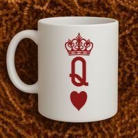 Queen Heart Cool Playing Card Coffee Mug thumb 2
