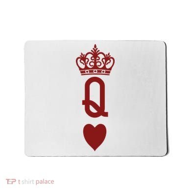 Queen Heart Cool Playing Card Mousepad