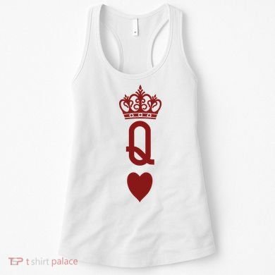 Queen Heart Cool Playing Card Women's Tank Top