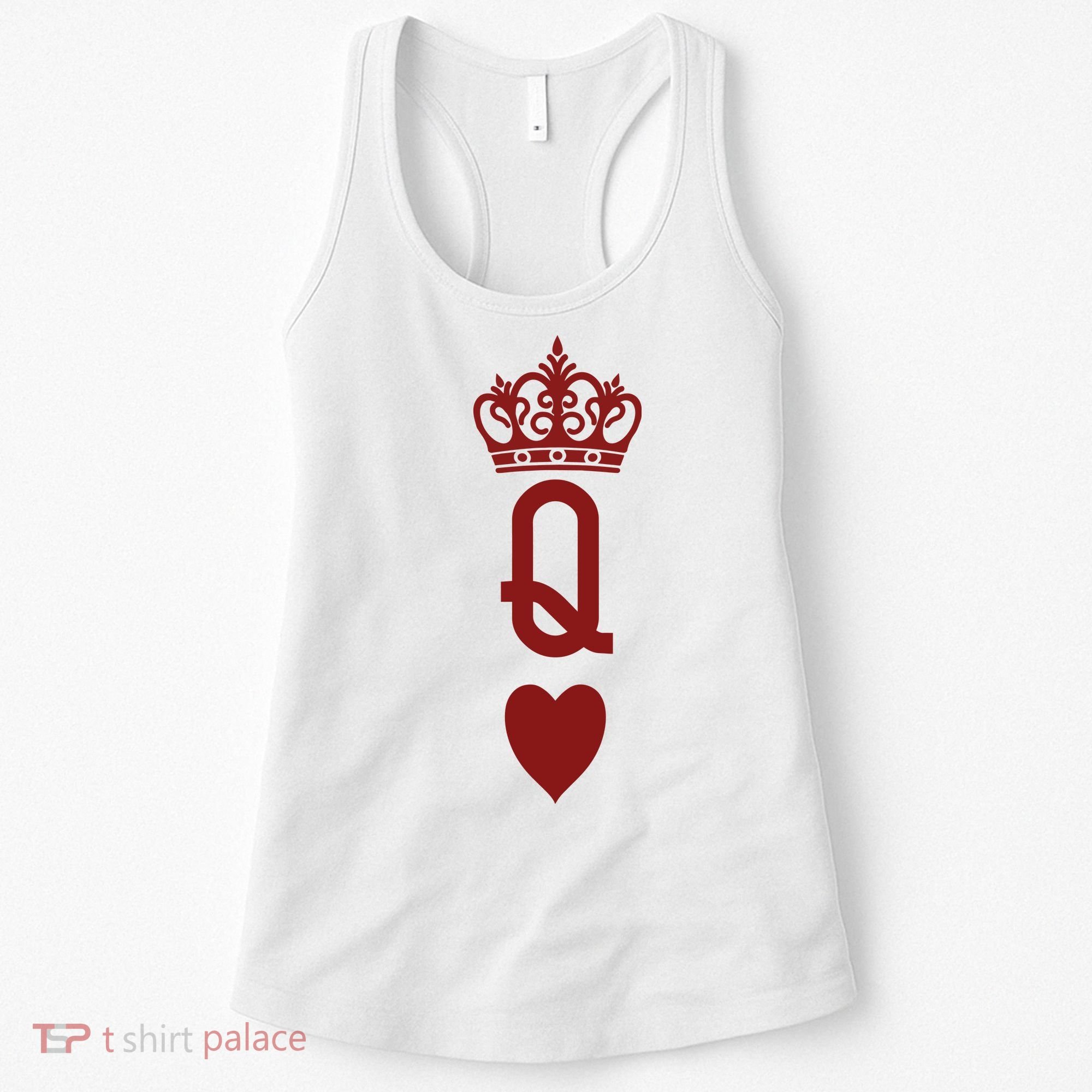 Queen Heart Cool Playing Card Women's Tank Top