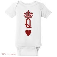 Queen Heart Cool Playing Card Baby Bodysuit thumb 0