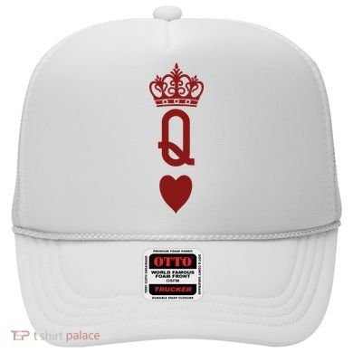 Queen Heart Cool Playing Card Hat