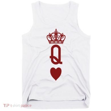 Queen Heart Cool Playing Card Tank Top