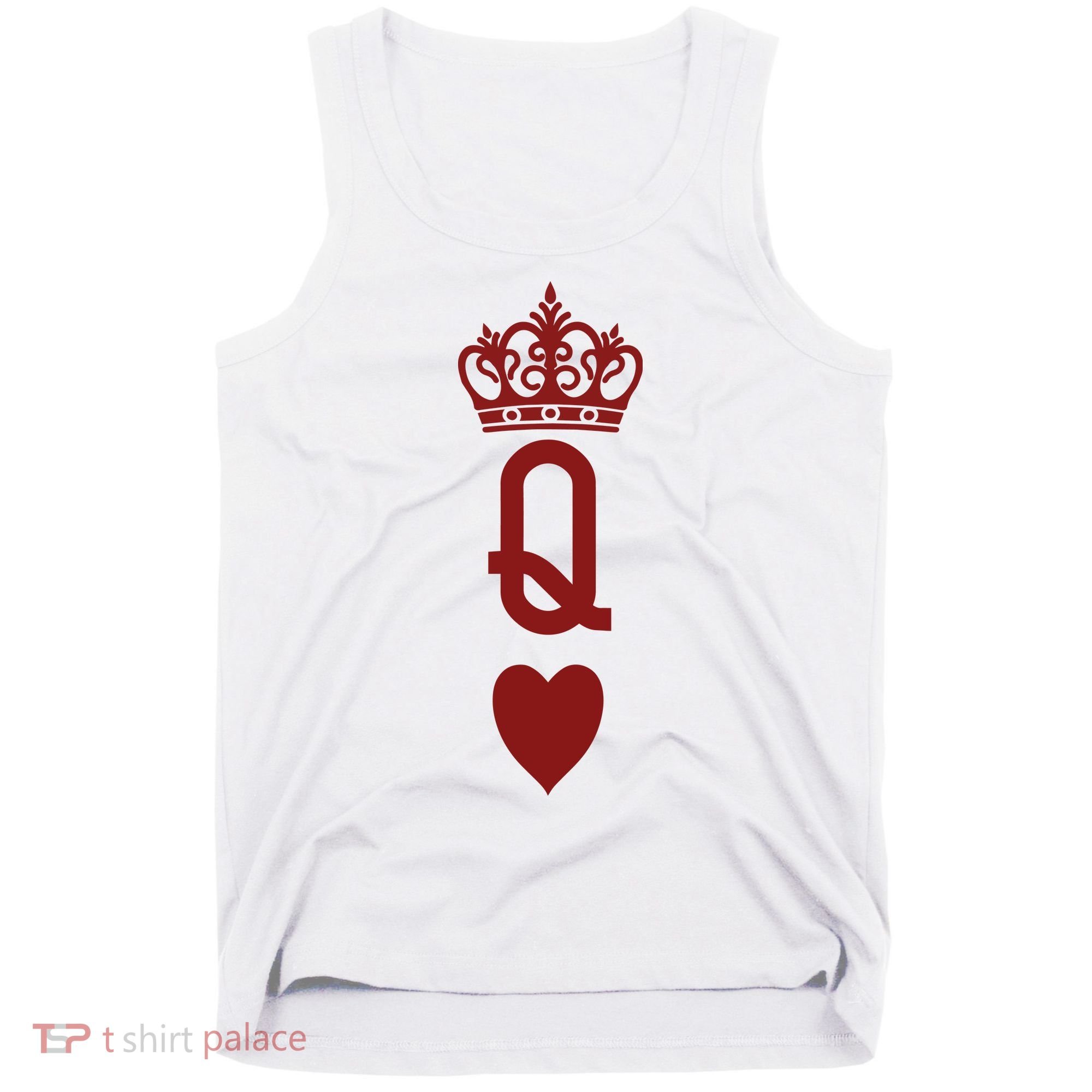 Queen Heart Cool Playing Card Tank Top
