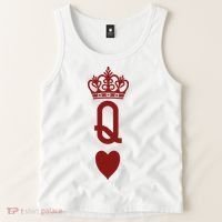 Queen Heart Cool Playing Card Tank Top thumb 2