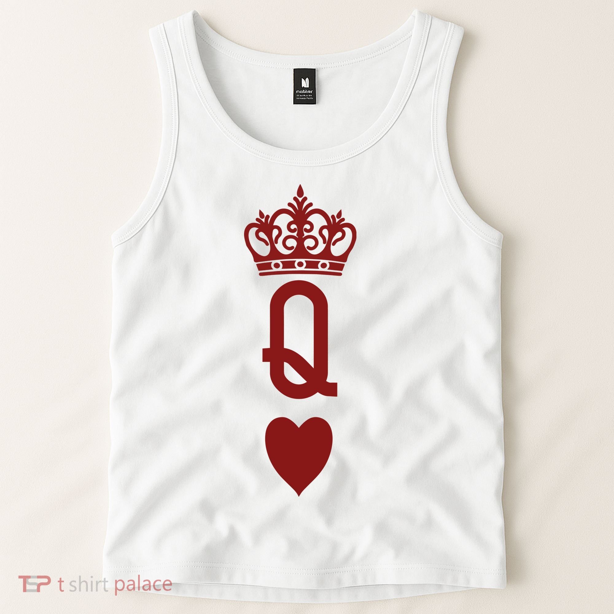 Queen Heart Cool Playing Card Tank Top