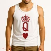 Queen Heart Cool Playing Card Tank Top thumb 3