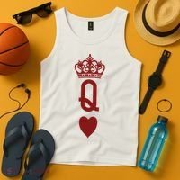 Queen Heart Cool Playing Card Tank Top thumb 4