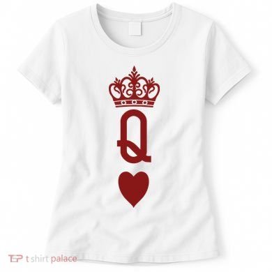 Queen Heart Cool Playing Card Women's T-Shirt