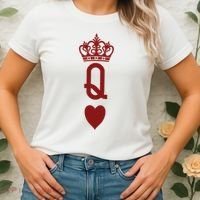 Queen Heart Cool Playing Card Women's T-Shirt thumb 2