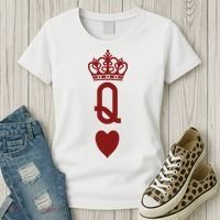Queen Heart Cool Playing Card Women's T-Shirt thumb 3