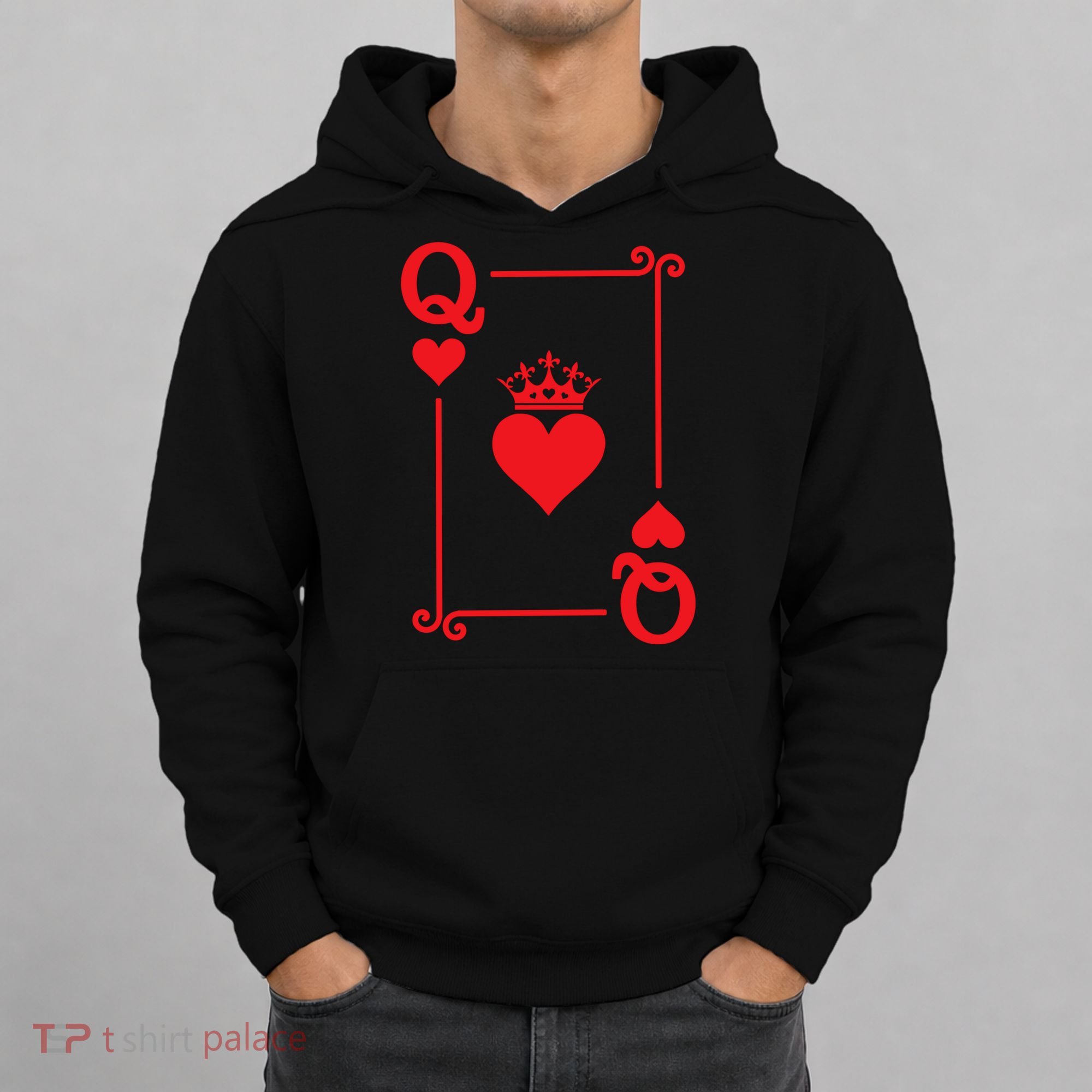 Queen Hearts Card Costume Playing Cards Queen Of Hearts Hoodie