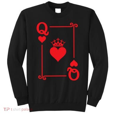 Queen Hearts Card Costume Playing Cards Queen Of Hearts Sweatshirt