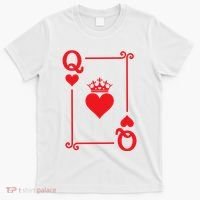 Queen Hearts Card Costume Playing Cards Queen Of Hearts T-Shirt thumb 0