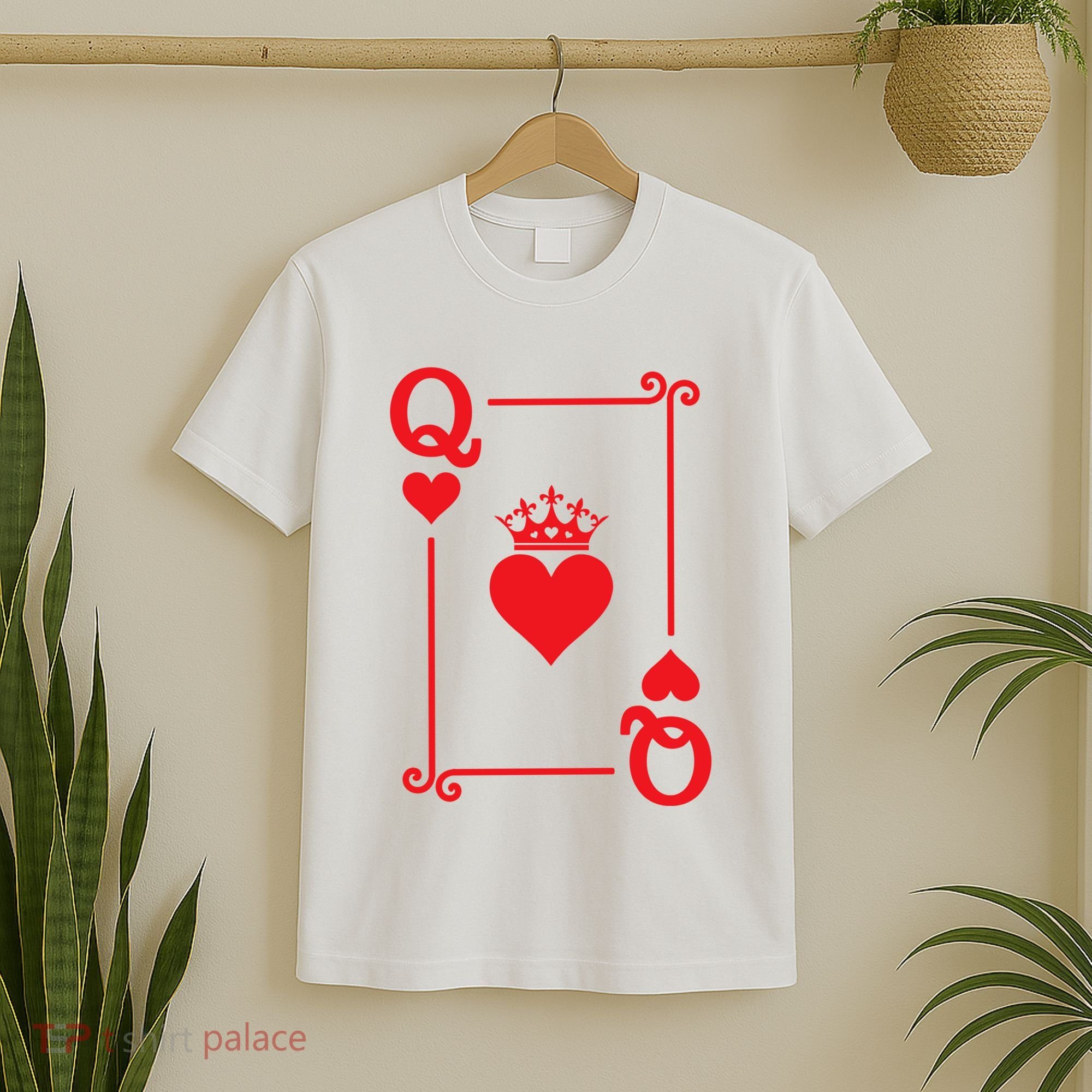 Queen Hearts Card Costume Playing Cards Queen Of Hearts T-Shirt