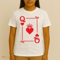 Queen Hearts Card Costume Playing Cards Queen Of Hearts T-Shirt thumb 4
