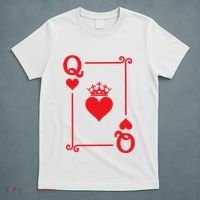 Queen Hearts Card Costume Playing Cards Queen Of Hearts T-Shirt thumb 5
