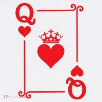 Queen Hearts Card Costume Playing Cards Queen Of Hearts T-Shirt thumb 7
