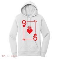 Queen Hearts Card Costume Playing Cards Queen Of Hearts Women's Hoodie thumb 0