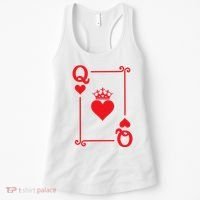 Queen Hearts Card Costume Playing Cards Queen Of Hearts Women's Tank Top thumb 0