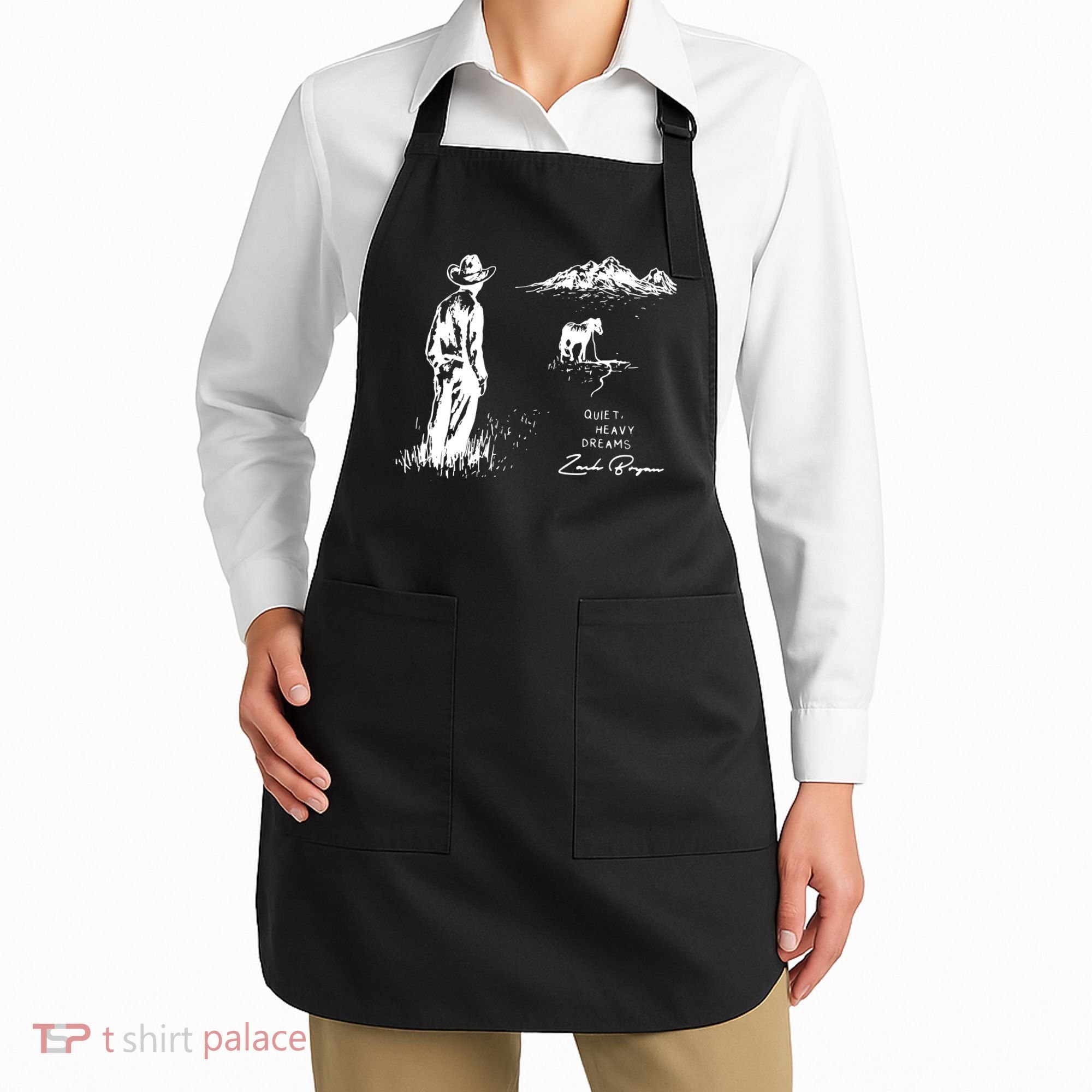 Quiet Heavy Dreams Country Music Apron