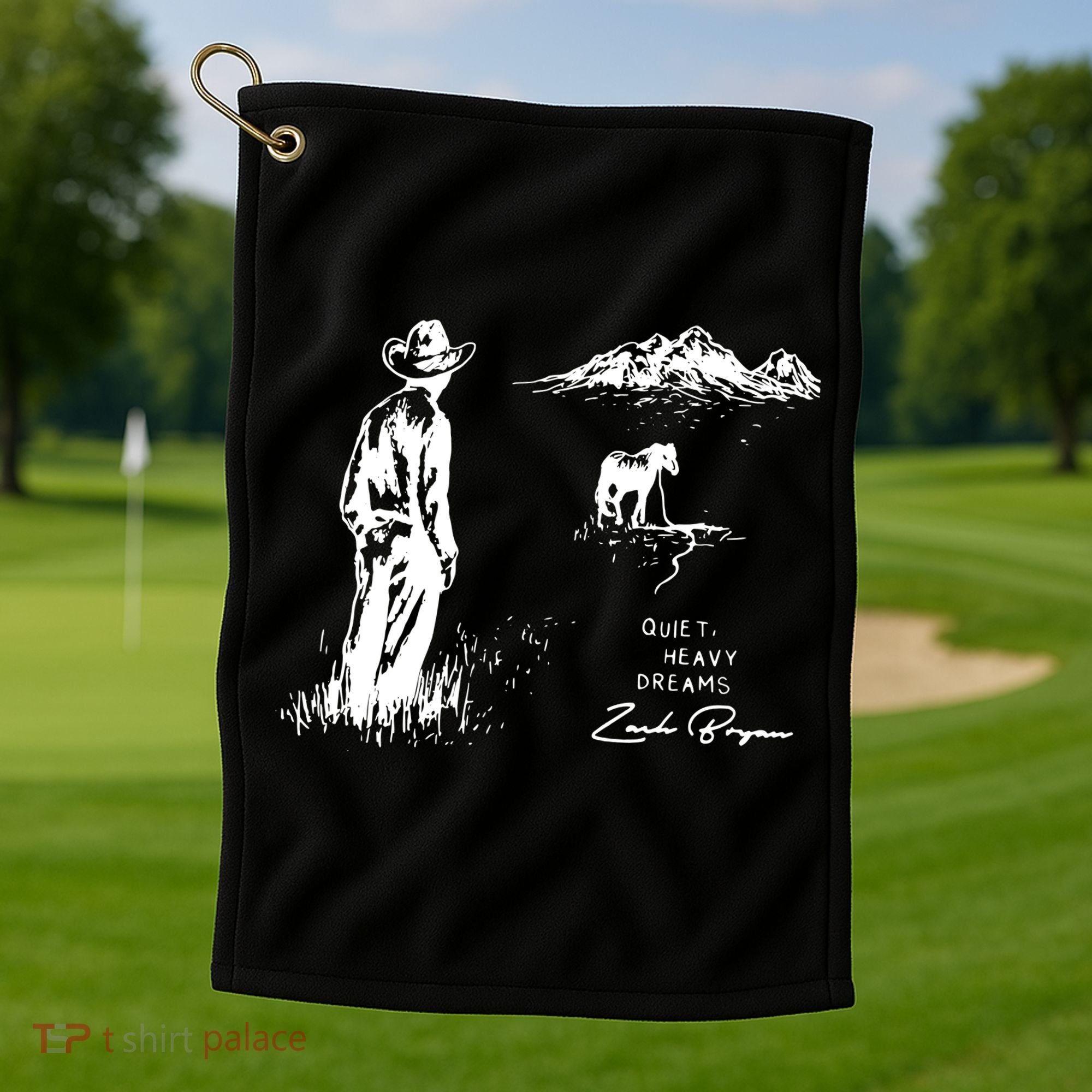 Quiet Heavy Dreams Country Music Golf Towel