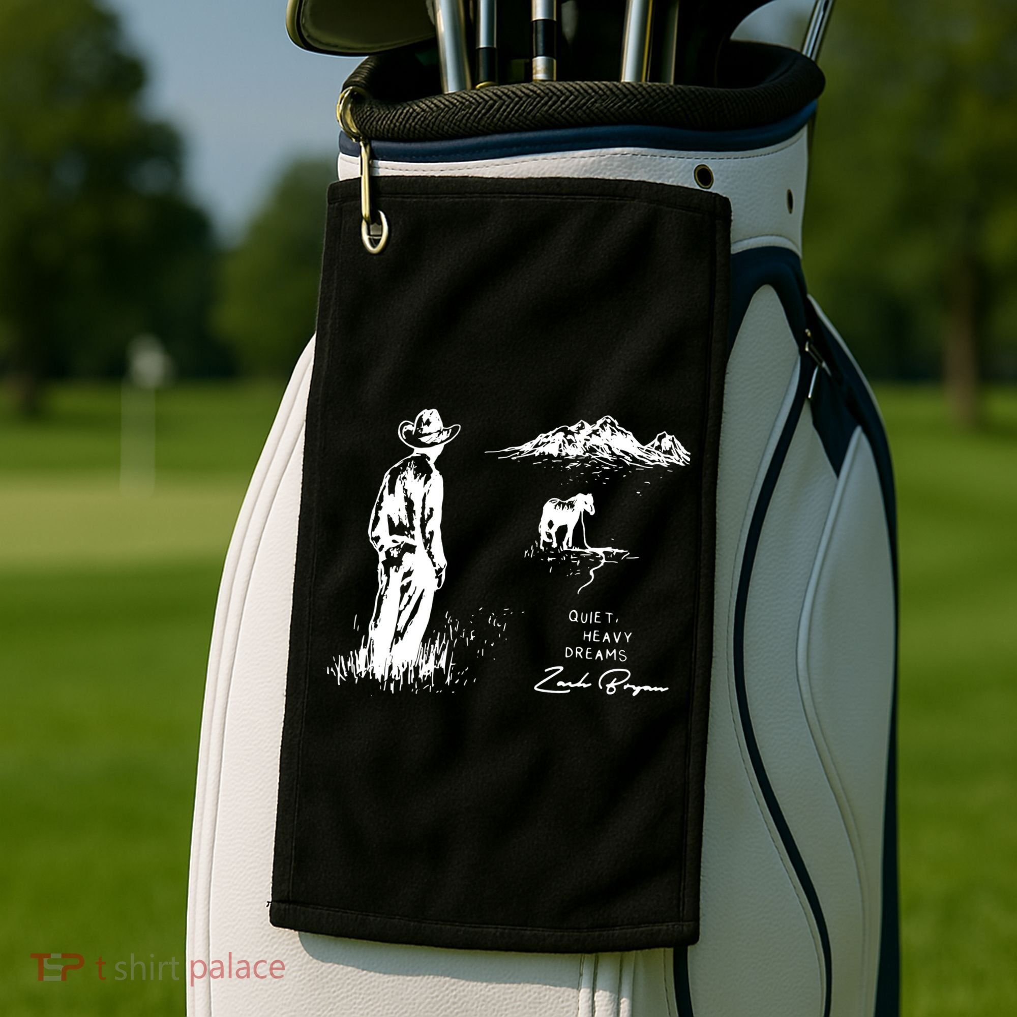 Quiet Heavy Dreams Country Music Golf Towel