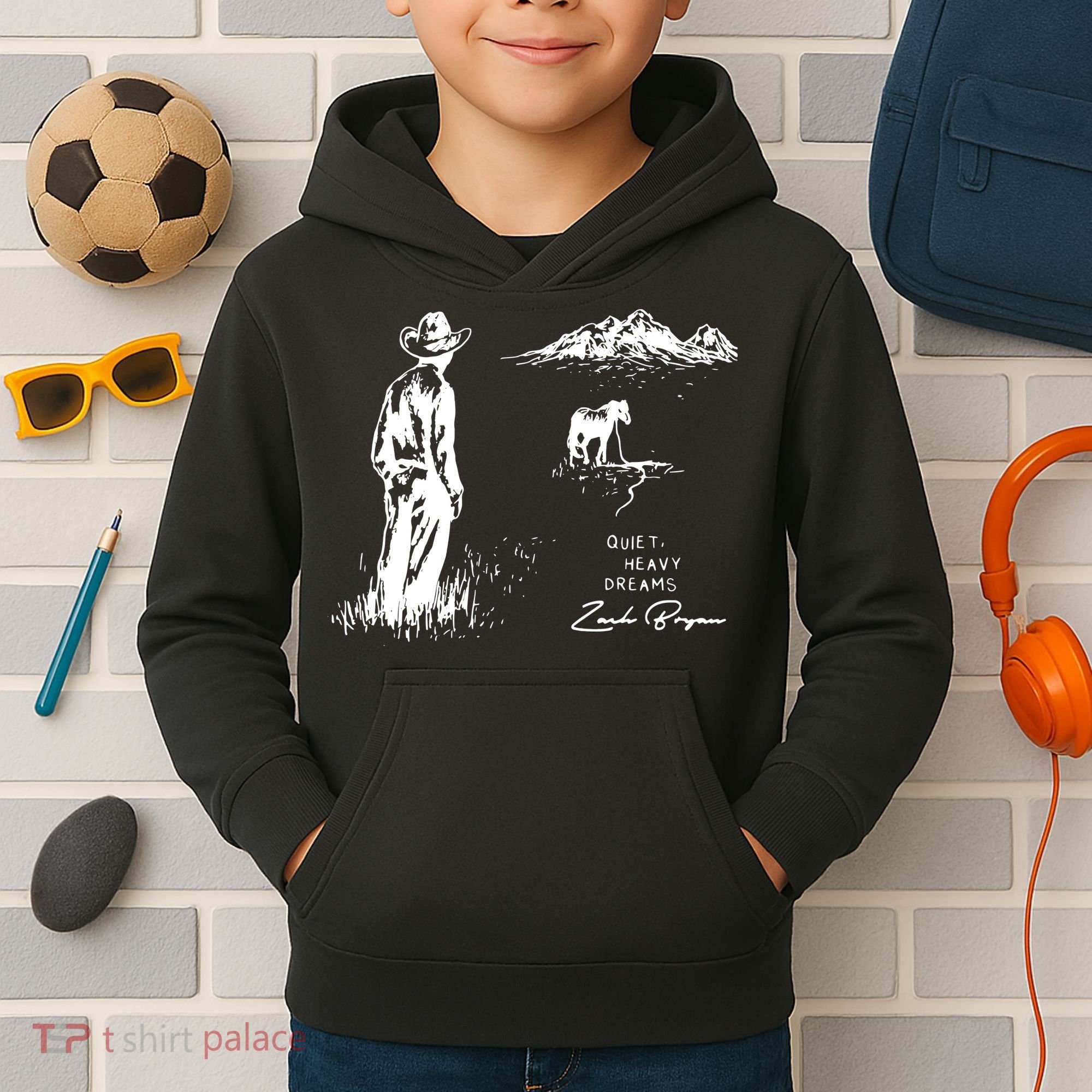 Quiet Heavy Dreams Country Music Kids Hoodie