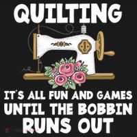 Quilting Its All Fun And Games Until The Bobbin Runs Out Gift Bucket Hat thumb 4