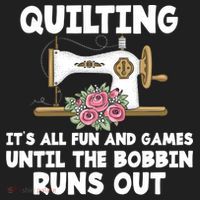 Quilting Its All Fun And Games Until The Bobbin Runs Out Gift Beanie thumb 2