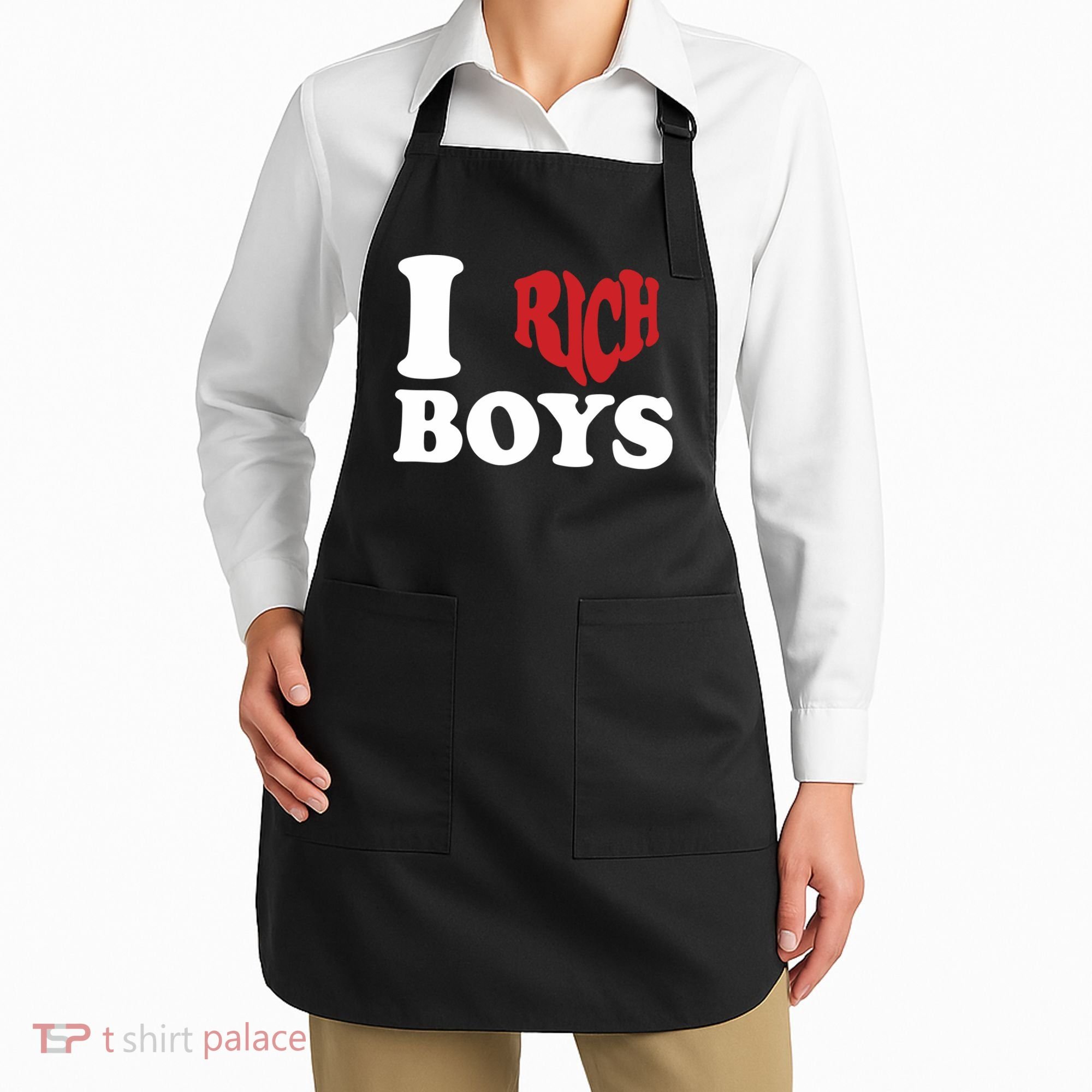 Qierraa I Love Rich Boy Apron