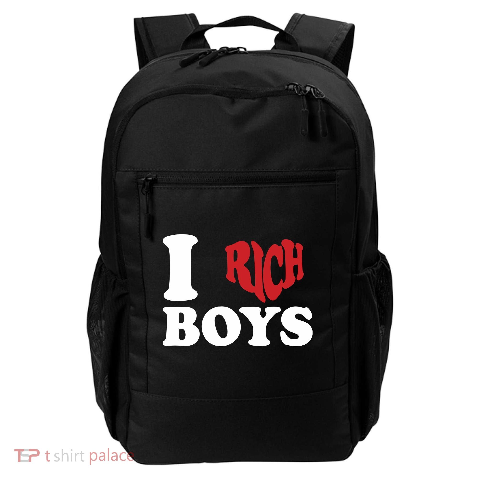 Qierraa I Love Rich Boy Backpack