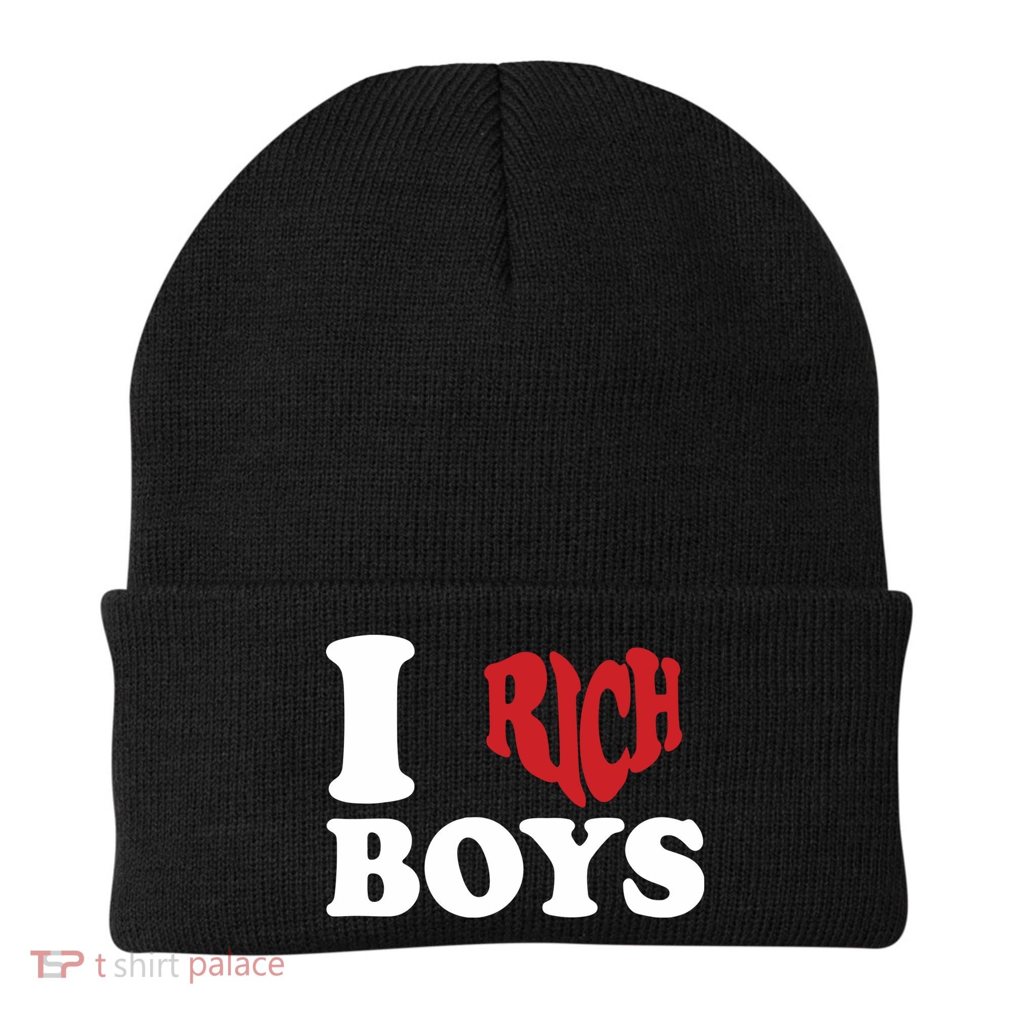 Qierraa I Love Rich Boy Beanie