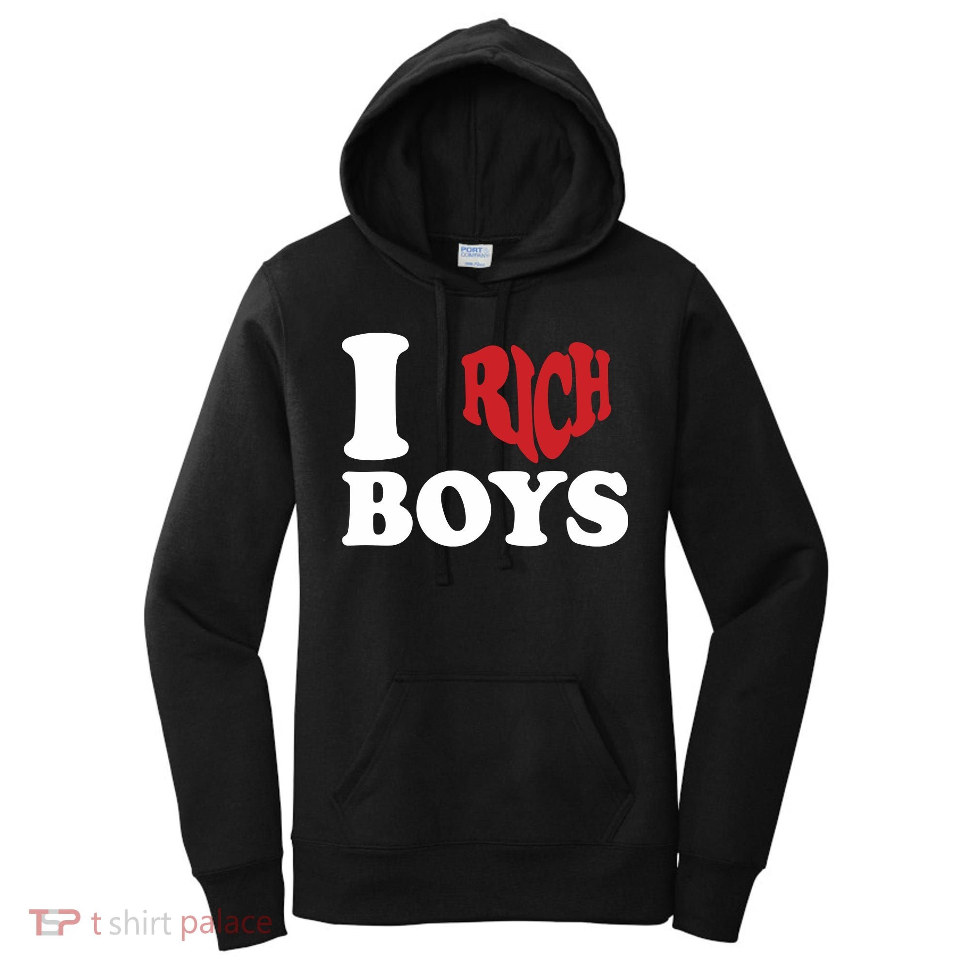 Qierraa I Love Rich Boy Women's Hoodie