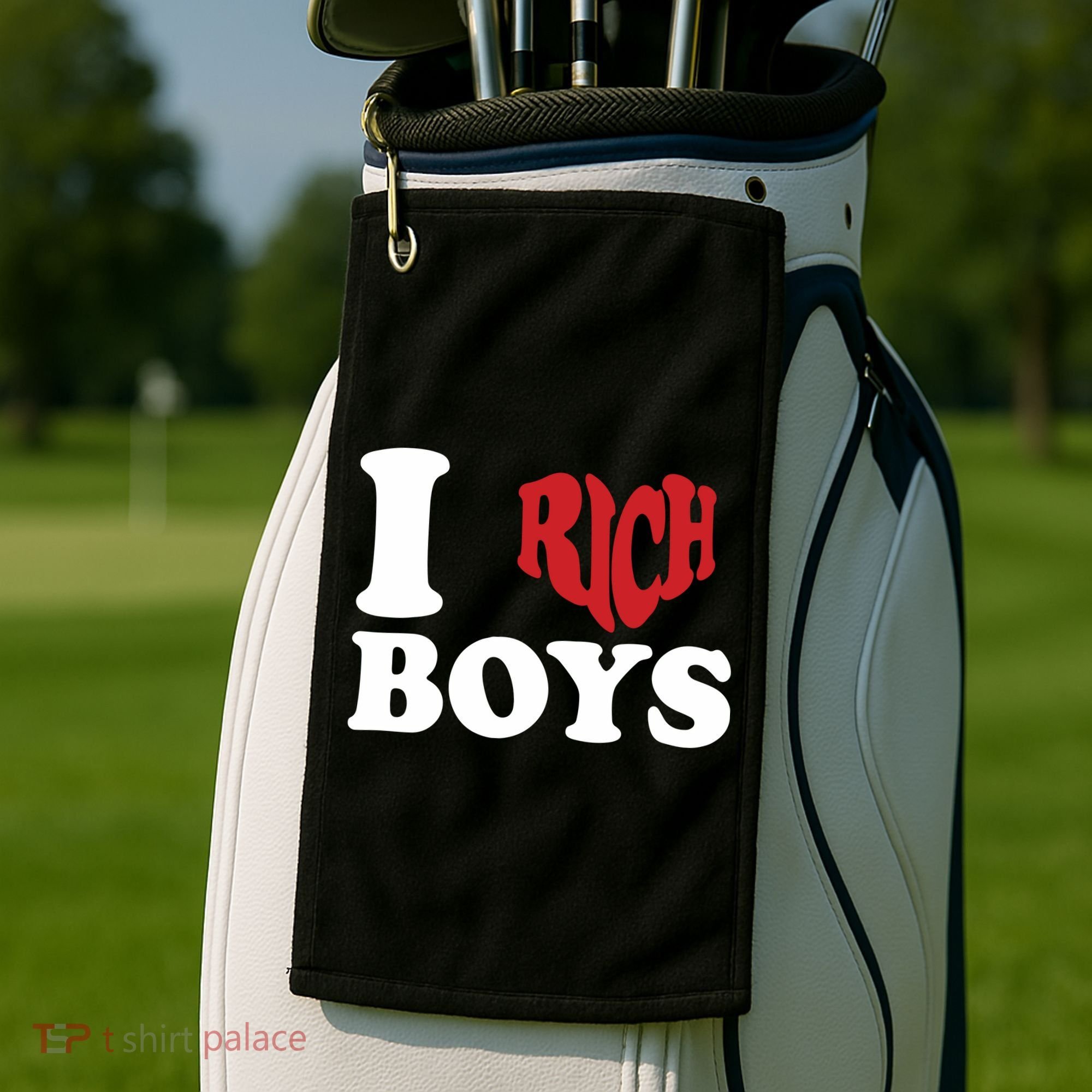 Qierraa I Love Rich Boy Golf Towel