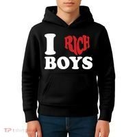 Qierraa I Love Rich Boy Kids Hoodie thumb 4