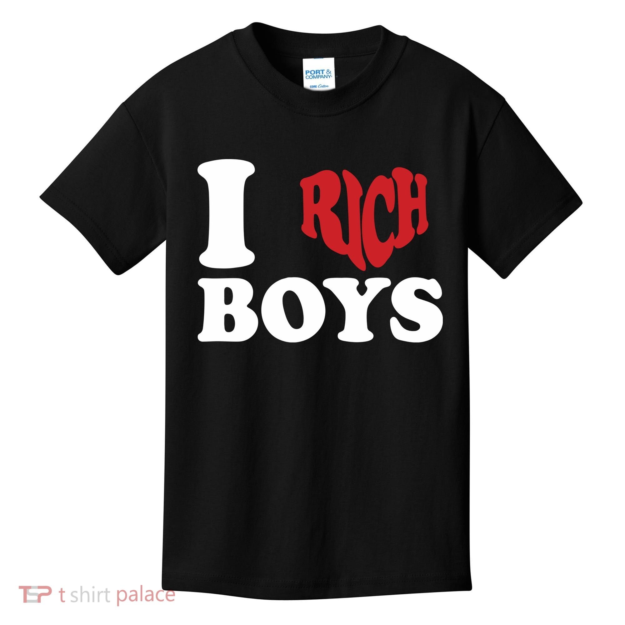 Qierraa I Love Rich Boy Kids T-Shirt