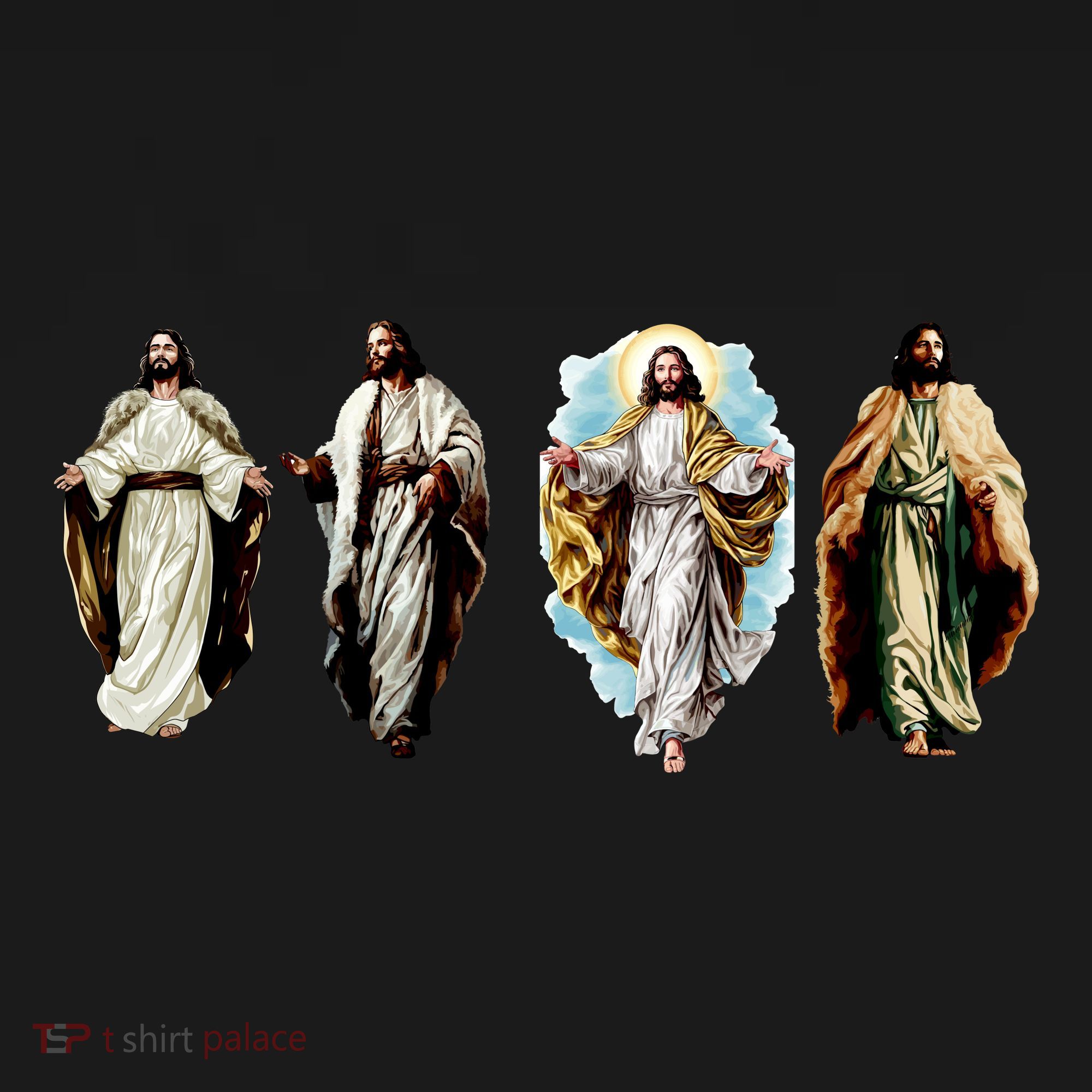 Quad Jesus Art Backpack