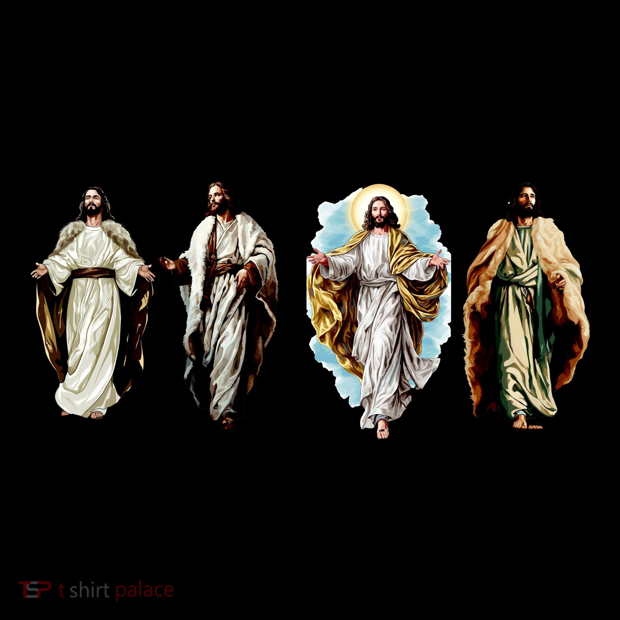 Quad Jesus Art Coaster