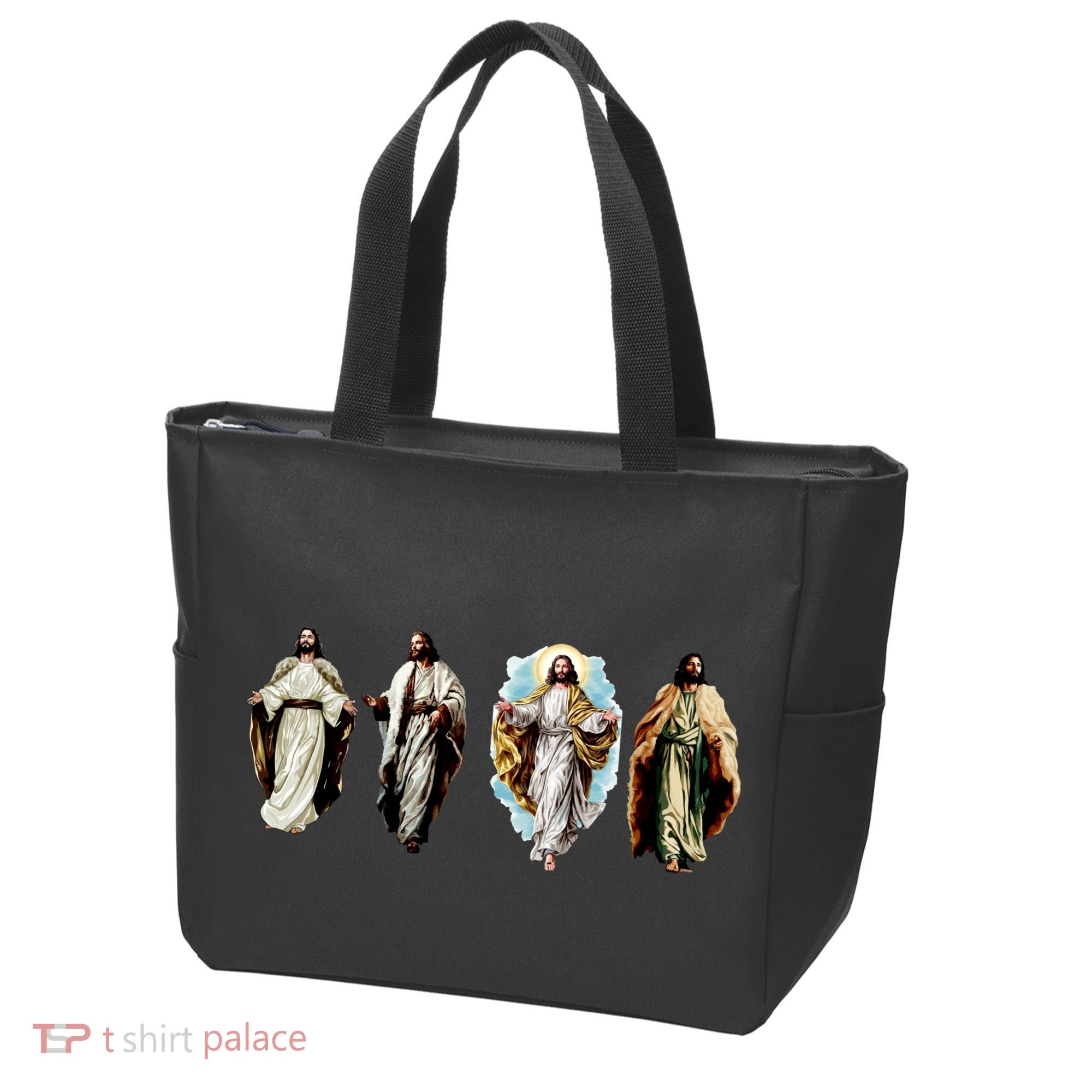 Quad Jesus Art Tote Bag