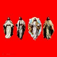 Quad Jesus Art Santa Hat thumb 1